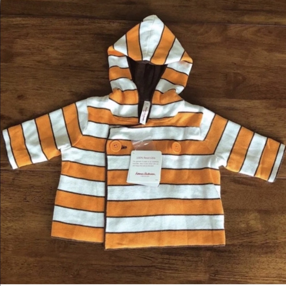 Hanna Andersson Hooded Reversible Sweater Jacket